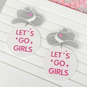 Let’s Go Girls Dangle Glitter Earrings